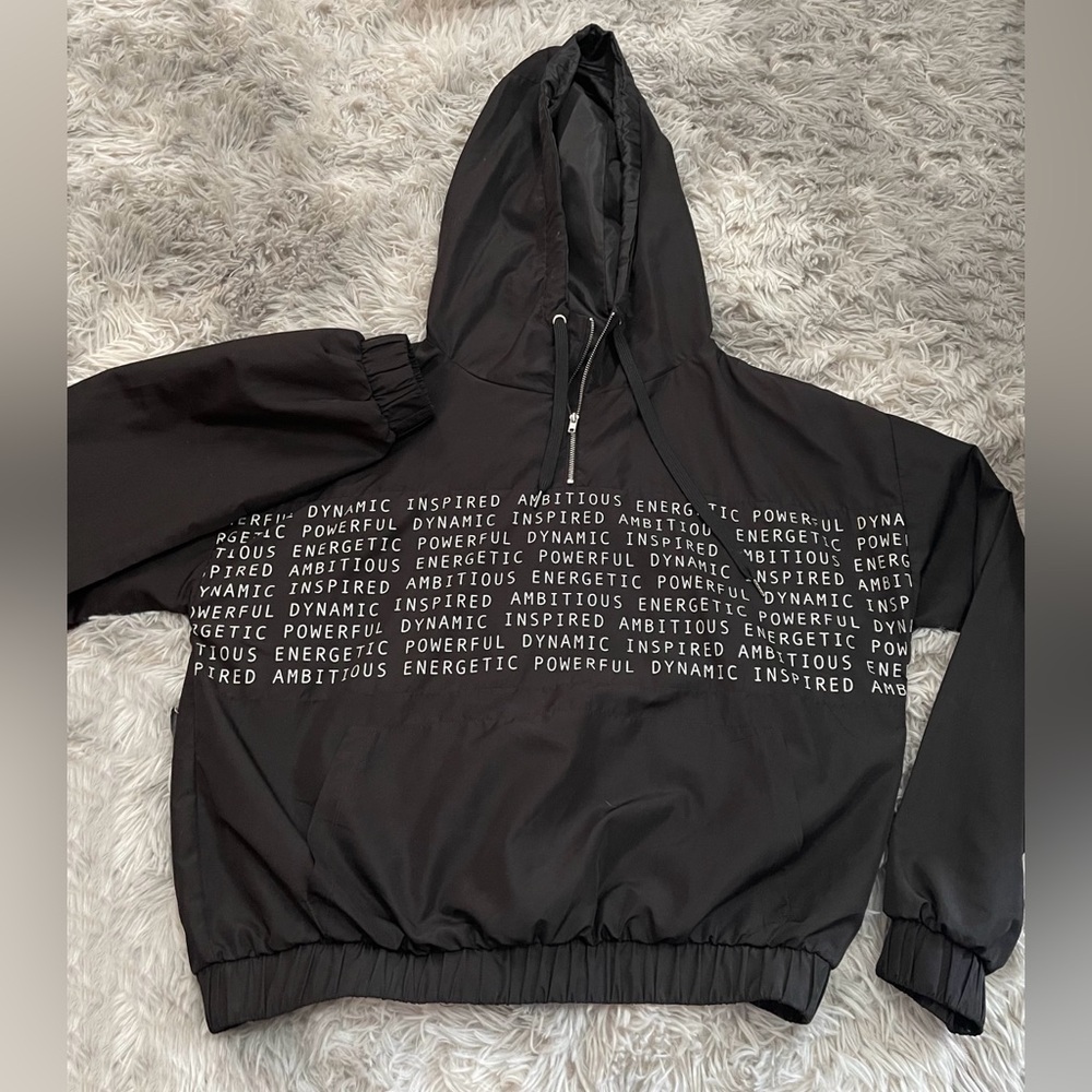 Forever 21 Women’s windbreaker with inspirational words